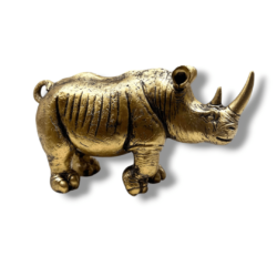Rhino Show Piece - Antique Gold Finish