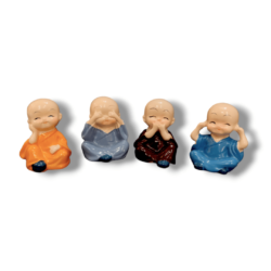 Mini Baby Monks - Set of 4 - Multi Color